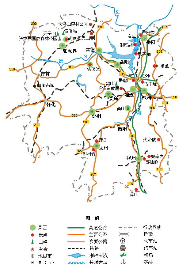 张家界旅游天气预报 - 湖南省旅游交通地图