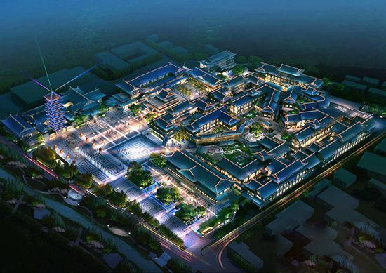 张家界旅游旺季 - 武陵源游客服务中心暨标志门·九院十街工程扎实推进