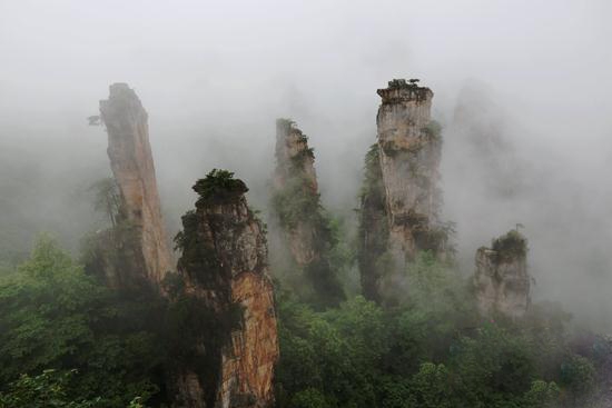 张家界攻略 - 张家界：武陵源天子山风景区山色如烟复如黛