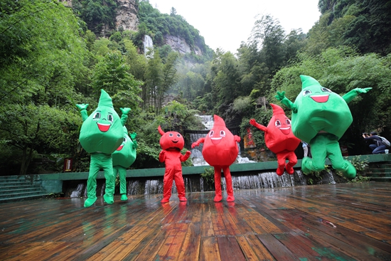 张家界旅游必看 - 湖南张家界：卡通环保精灵倡导绿色生活